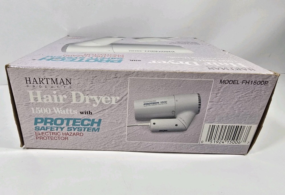 Hartman Protech 1500 Hair Dryer with Folding Handle & electric hazard protector