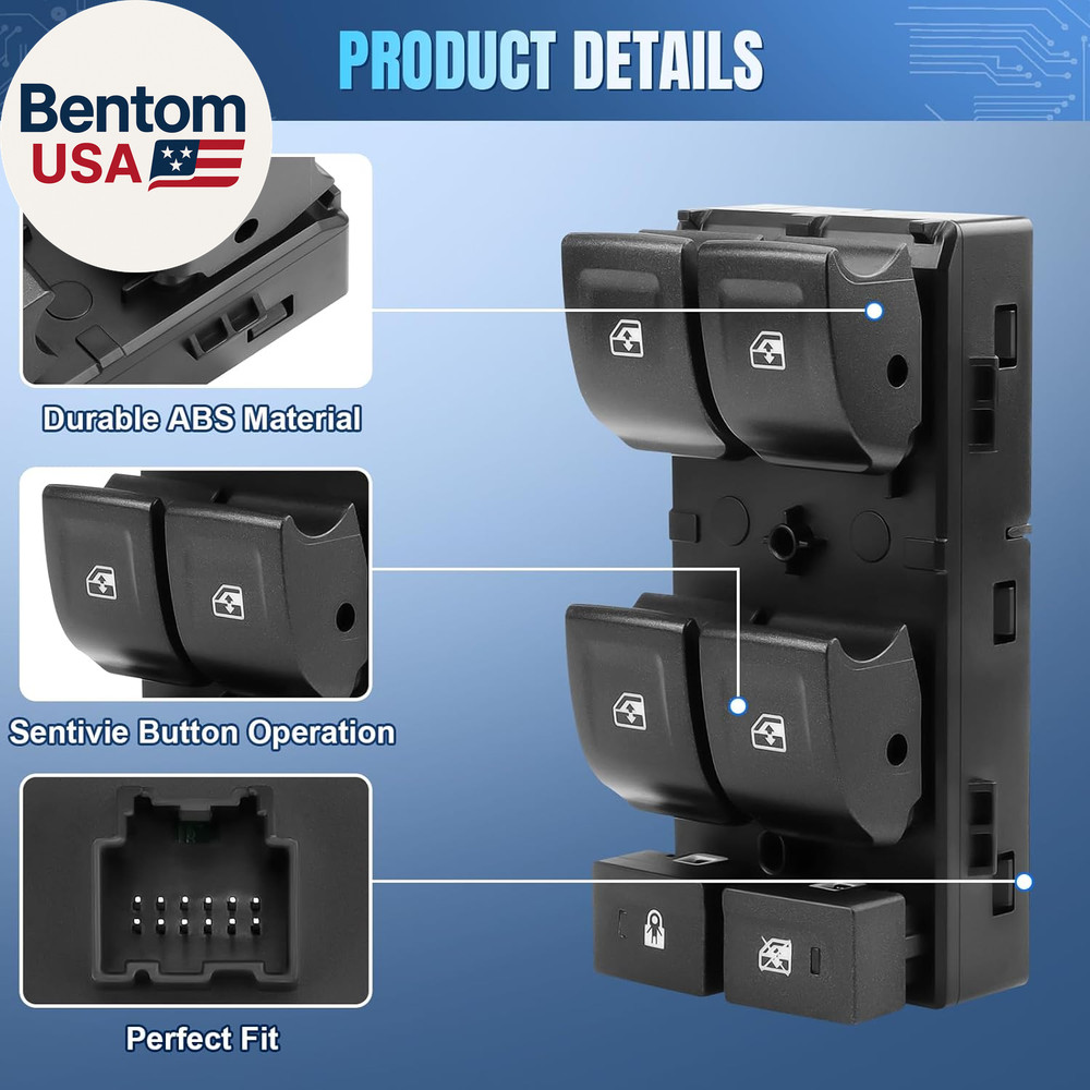 Master Power Window Switch Driver Side Compatible with 2014-2022 Chevy Silverado