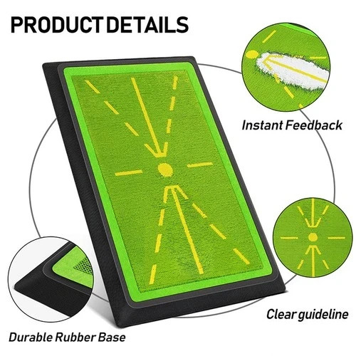 Swing Mat Golf Divot Board for Swing Path Training Indoor Practice Green