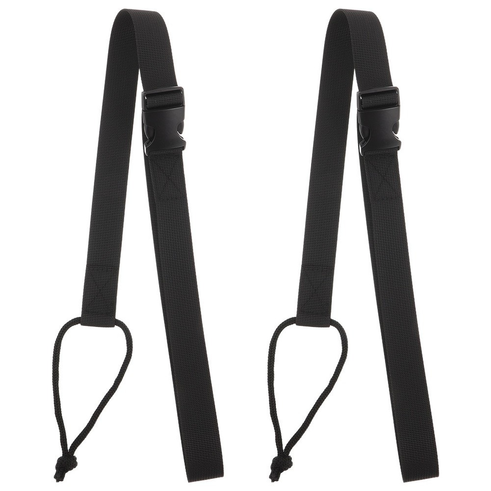 2 Pcs Snowboard Leash Bindings Straps Adjustable Retractable Tow