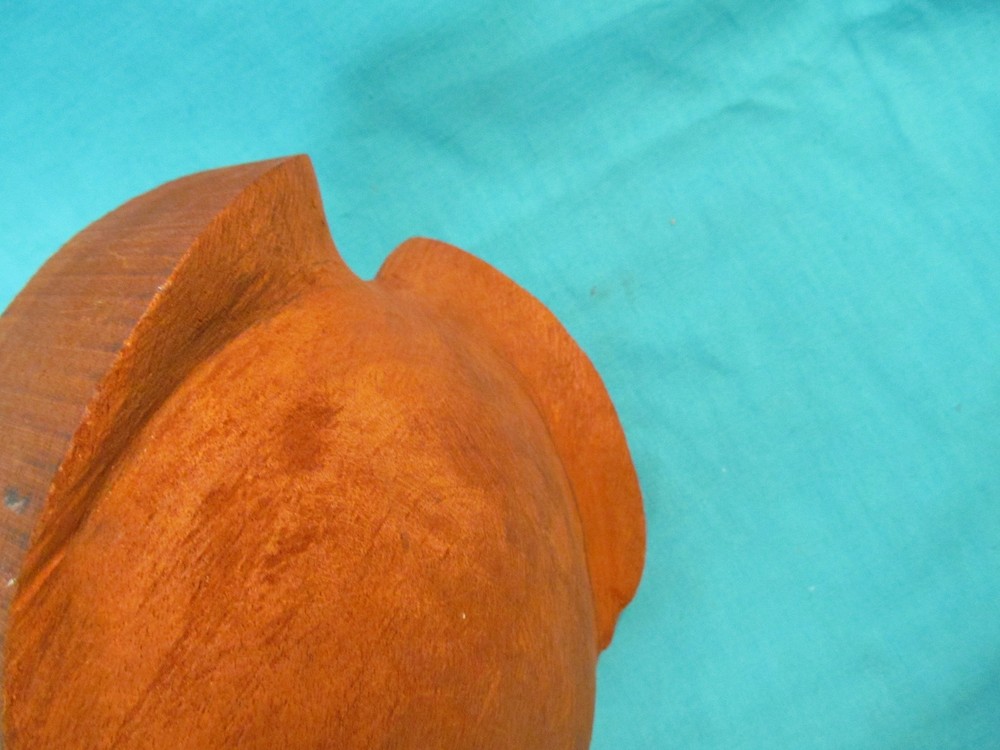 20 1/2" MID CENTURY CARVED SOLID WOOD ABSTRACT SCULPTURE