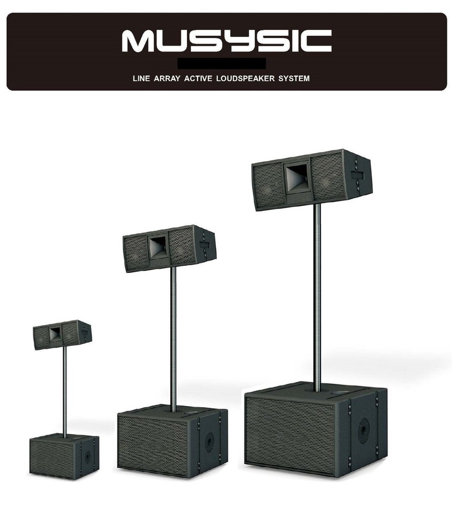 MUSYSIC Professional Line Array Active 4000W 15" Base with 2x8" Speaker System