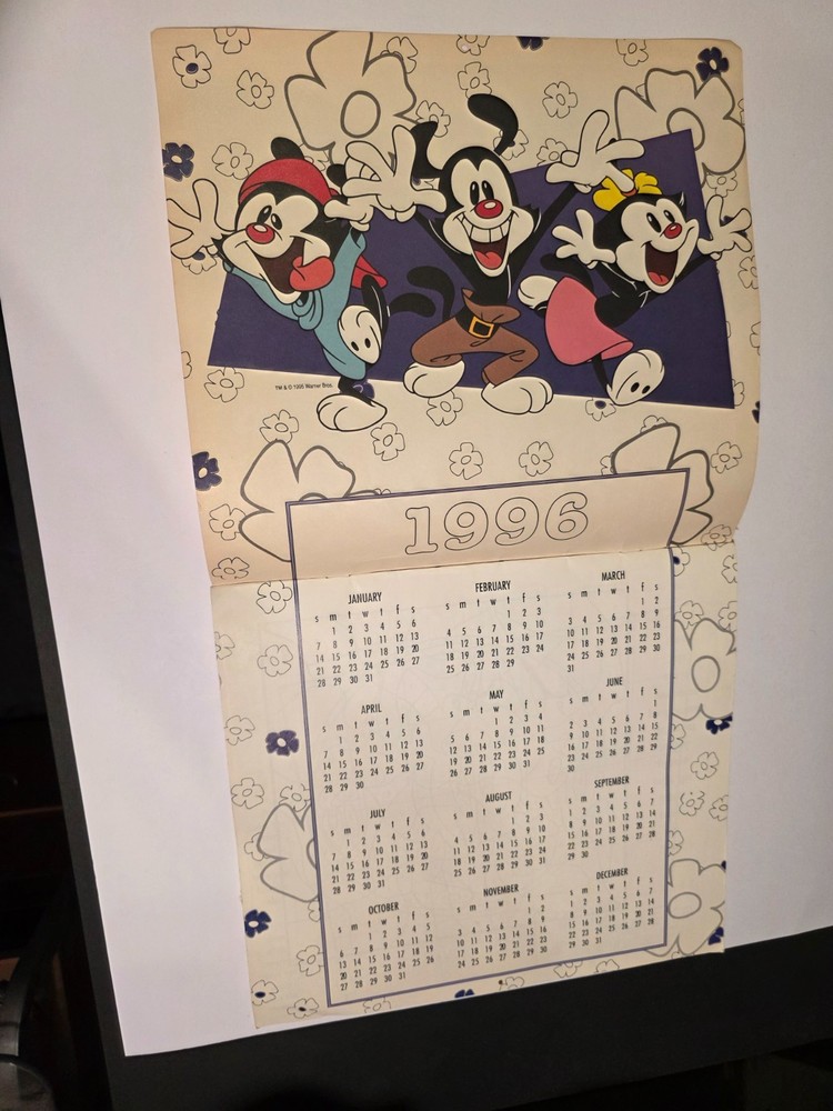 Animaniacs 1996 Children's Activity Calendar ☆ Super Rare ☆ Authentic ☆