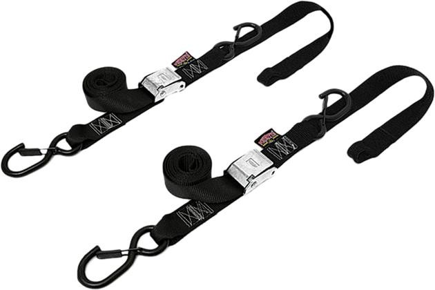 Powertye 1.5" Fat Straps w/ Soft-Tye & Secure Hooks Black