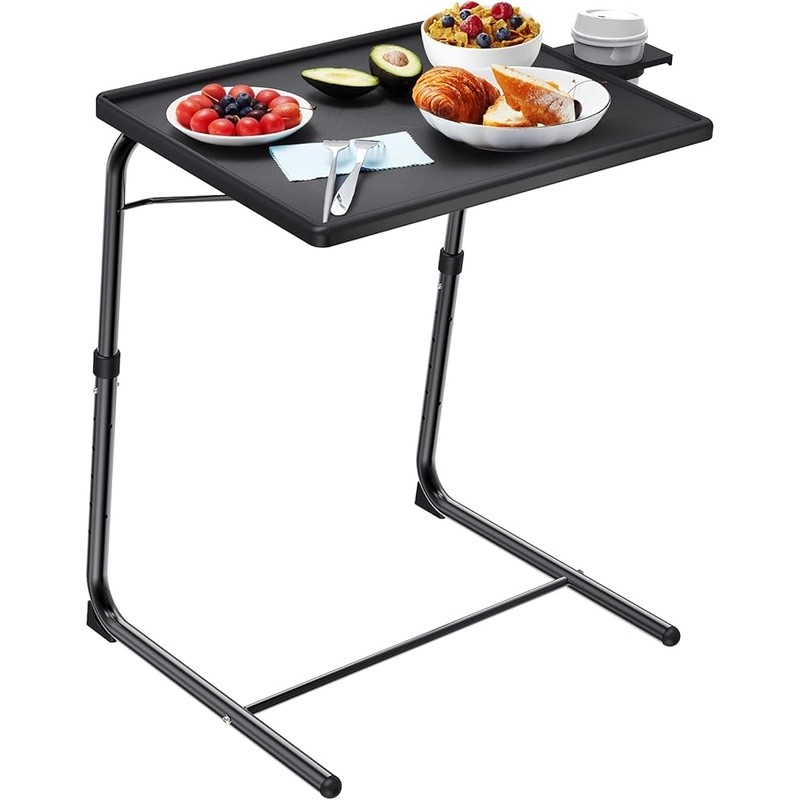 Multifunctional Adjustable TV Tray Table Snacks Workstation Bedside Use