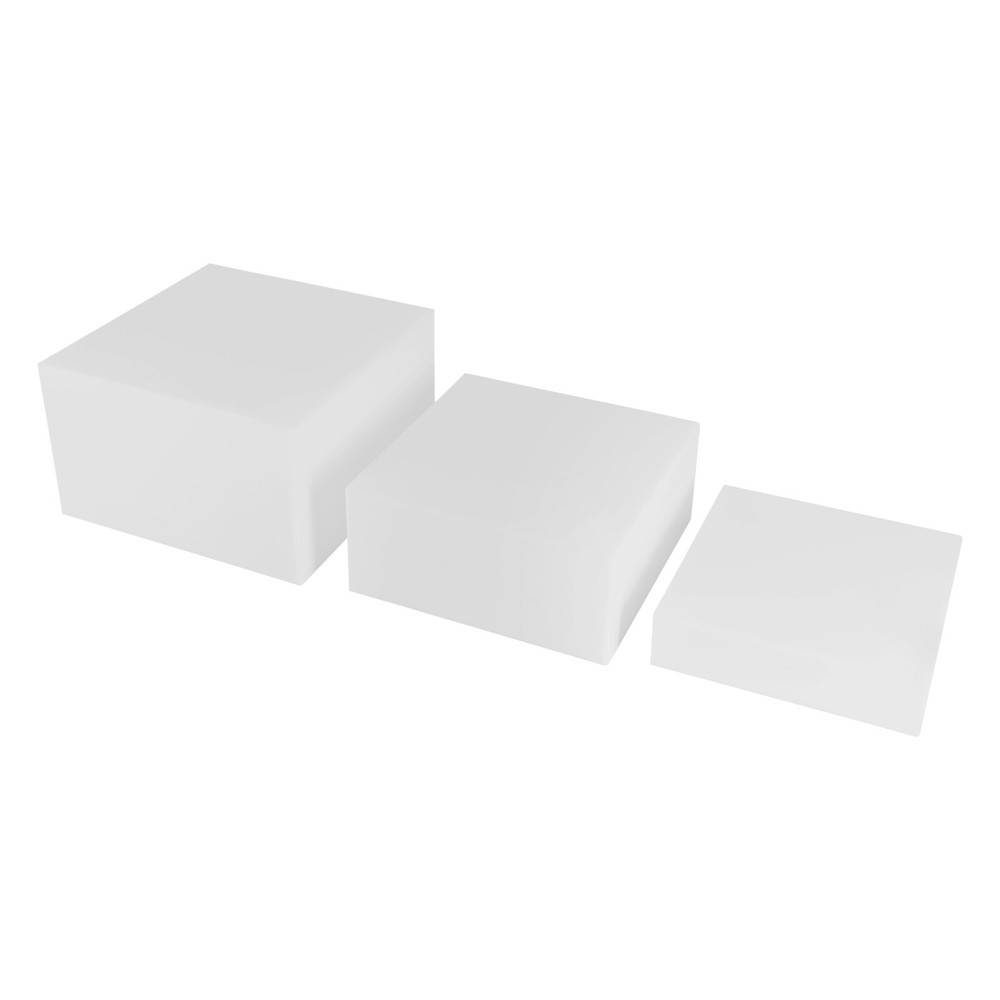 Acrylic Cube Dessert Table Display Nesting Riser with Hollow Bottoms 8"+9"+10"