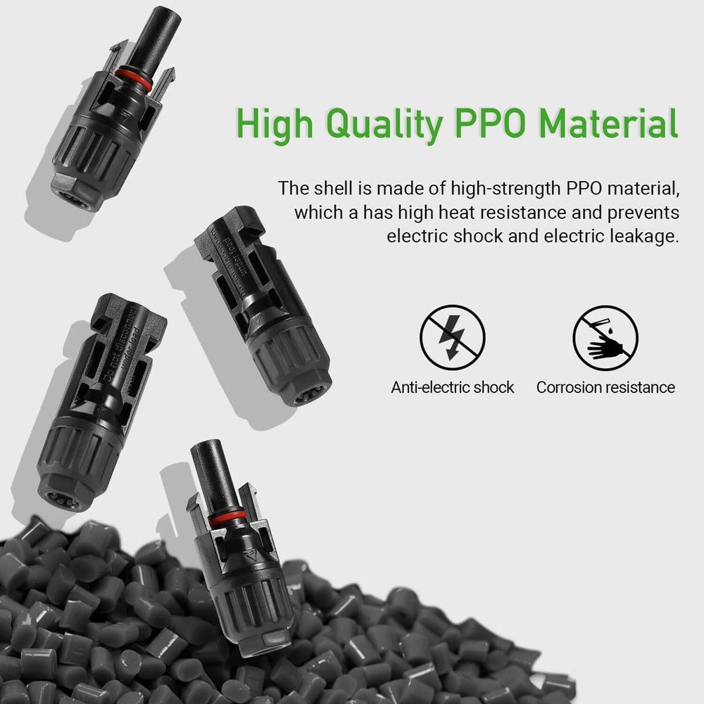 6Set Male Female Wire Cable Connector Set Solar Panel Waterproof Connector