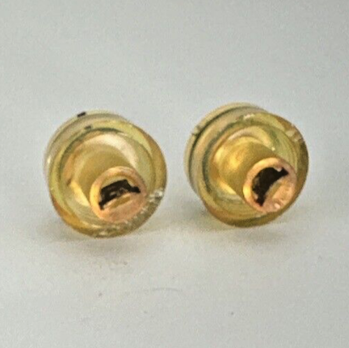 Midcentury 2pc Plastic Knobs Radio / Amp/ E-Guitar / Other 1950s 1/4" D Shaft