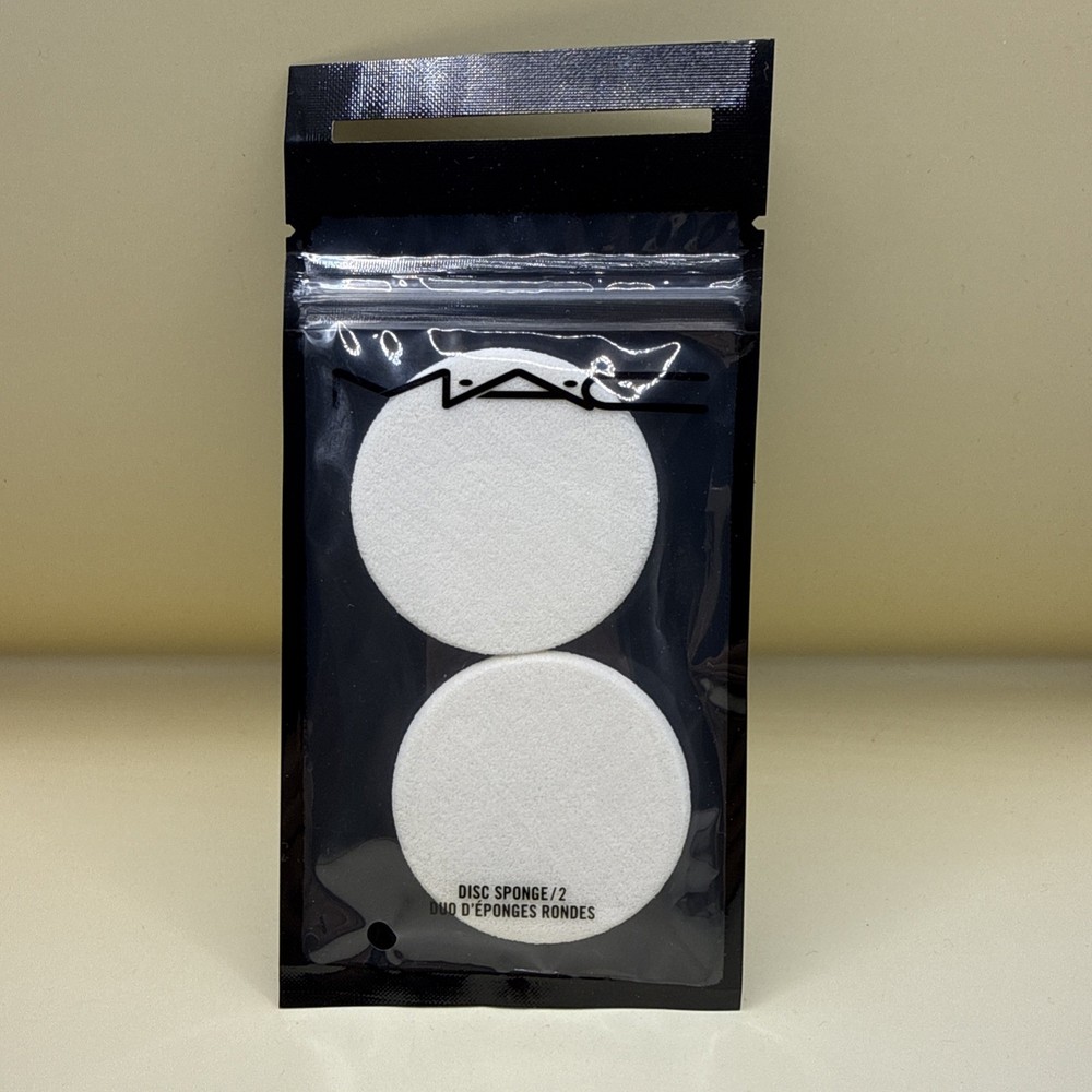 MAC Disc Sponge Duo, Make Up Sponge, 1 Bag 2 Pieces, 100% Authentic, New