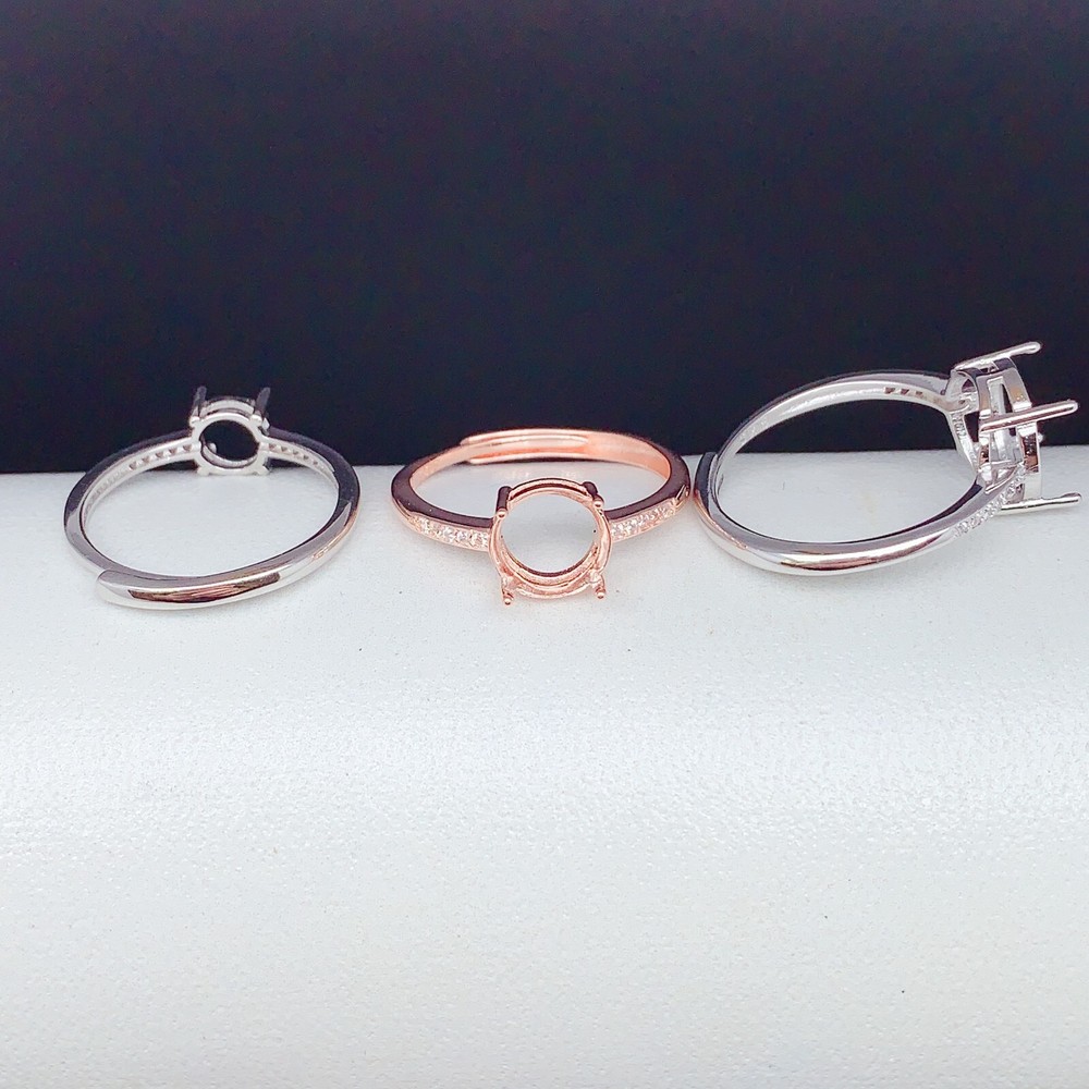 Empty silver925 ring setting, blank setting silver ring DIY R883