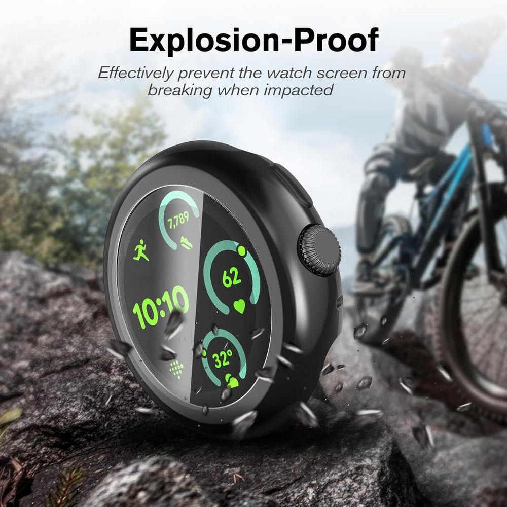 [3 Pack] Case for Google Pixel Watch 3 (45mm) 2024 Full-Around Screen Protector