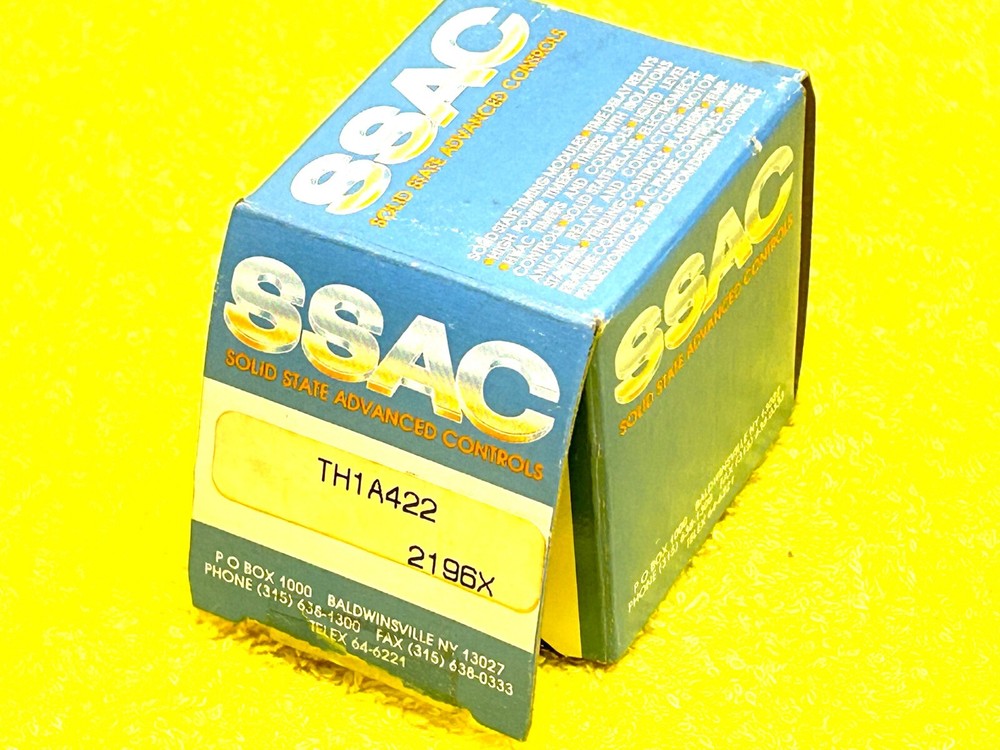 SSAC TH1A422 SOLID STATE TIMER RELAY 0.5 - 60 SEC. DELAY 120VAC 6 AMP 2196X