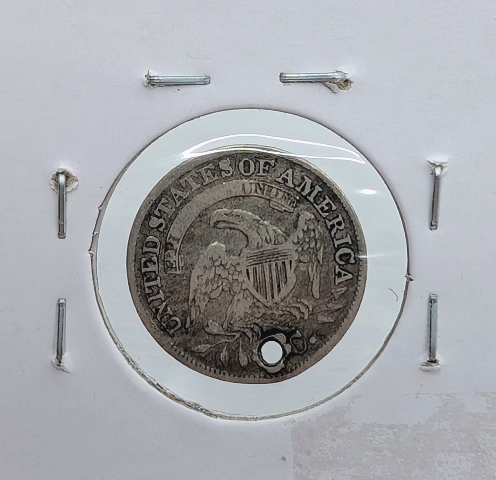 1832- Capped Bust Silver Half Dime- Holed Fine