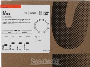Evans G2 Clear Bass Drumhead - 22"