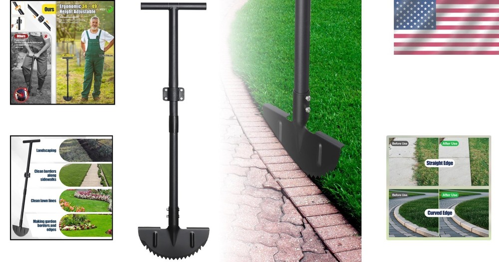 Heavy Duty Edger Lawn Tool, 34-49 in Adjustable Ca