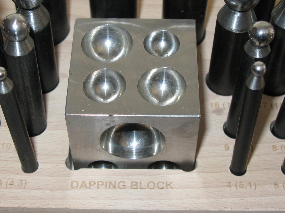 26 PIECE DAPPING BLOCK DOMING PUNCH TOOL SET JEWELRY MAKING TOOLS