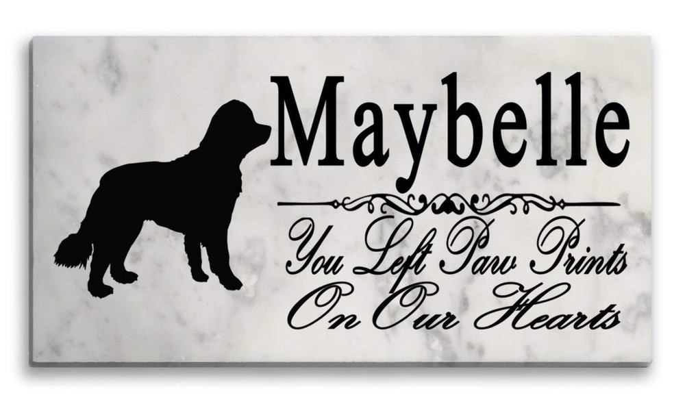 Newfoundland Memorial Stone - Custom Personalized Marble Grave Marker