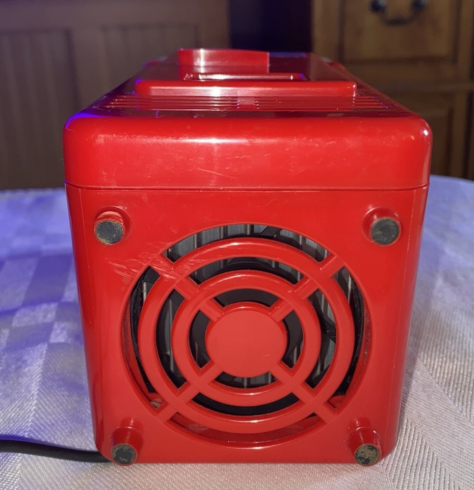 Mini Red USB Powered Refrigerator Keeps Cans Cold Beer Soda 7.5"