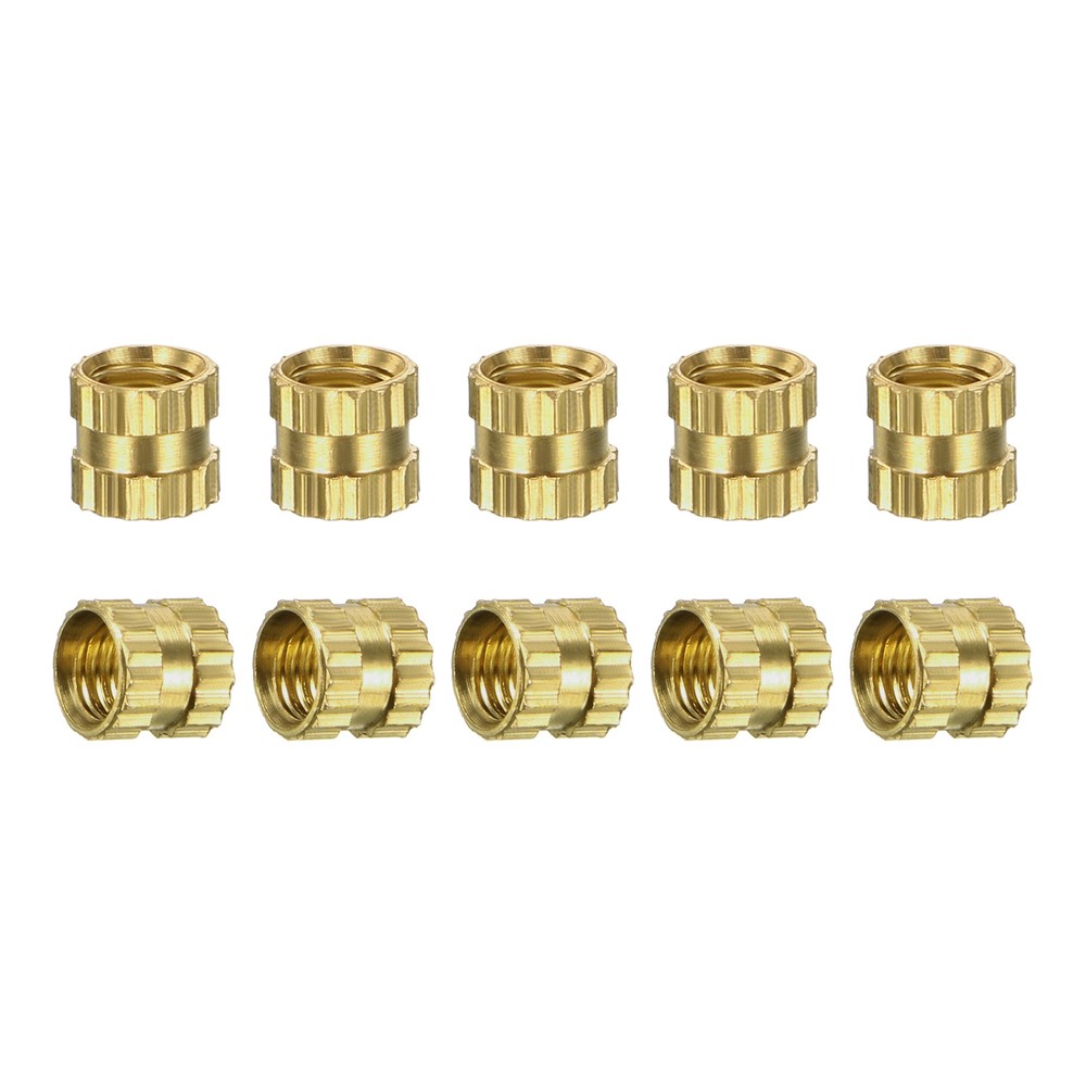 M3x4x4mm(IDxLxOD) Knurled Insert Nuts - 30 Pack - Good for Plastic Shells