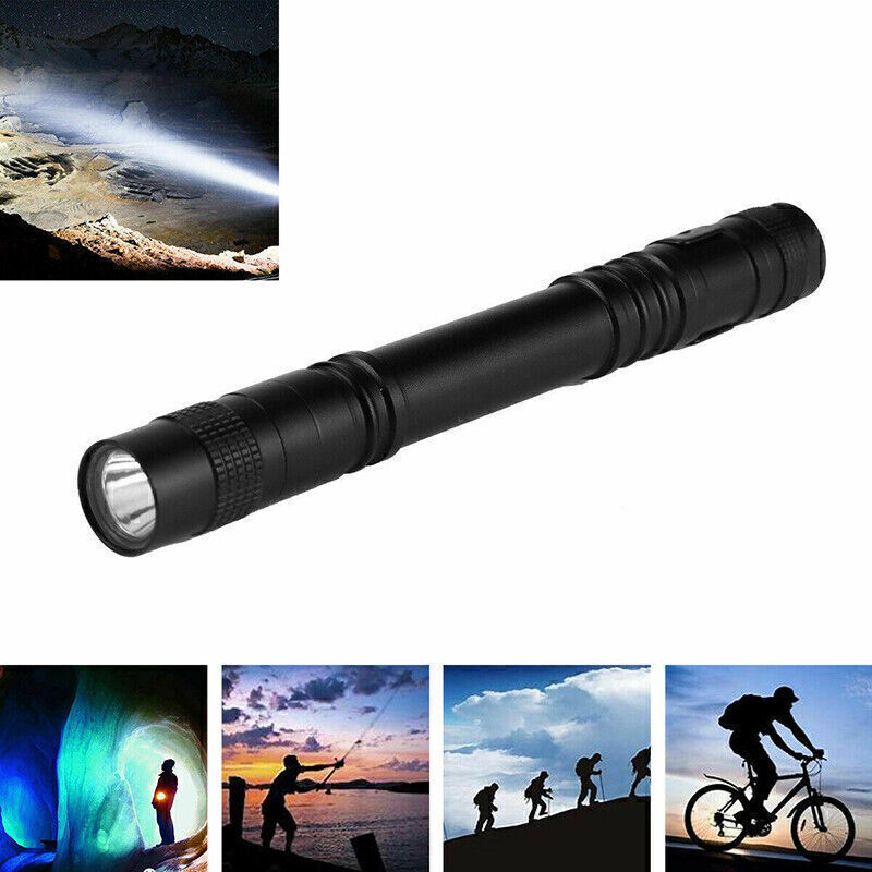 2PCS Mini Small Torch Super Bright LED Flashlight Penlight with Clip Pocket