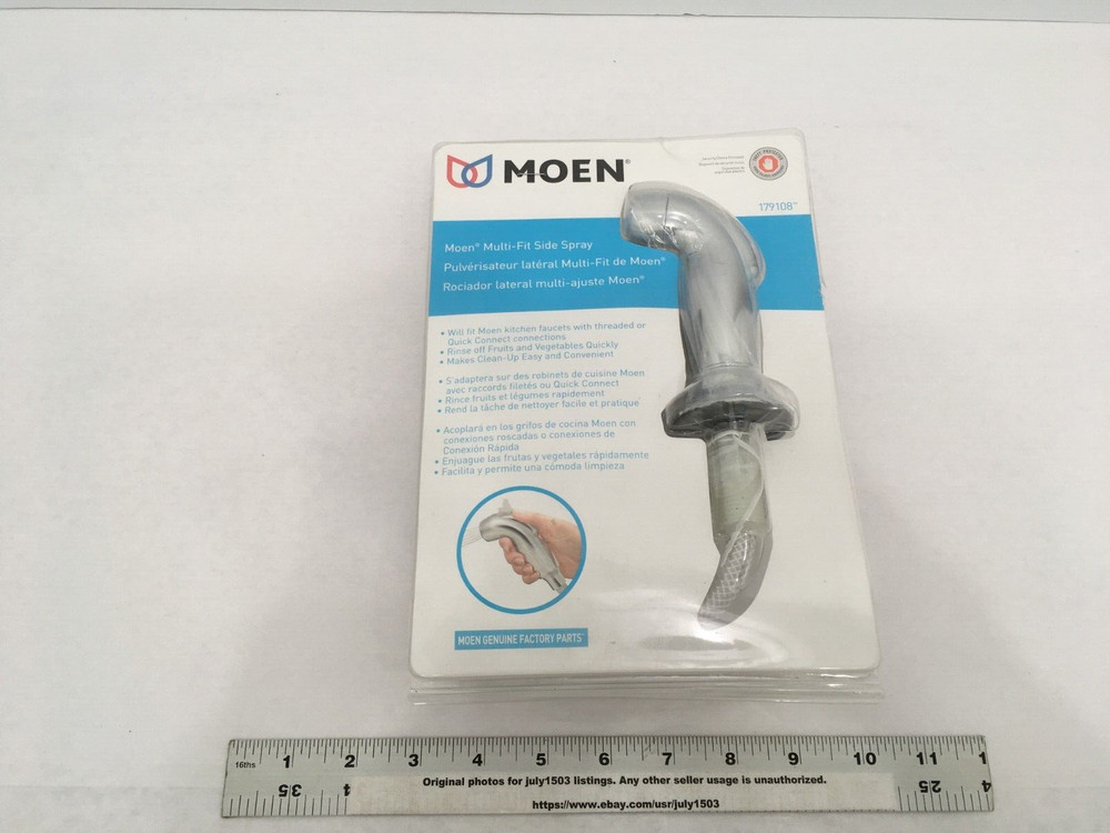 (1) NEW Moen Multi-Fit Kitchen Side Spray - CHROME - 179108 (ob)