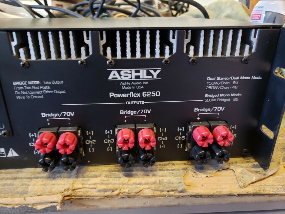 ASHLY Powerflex 6250 Six Channel Amplifier/TESTED