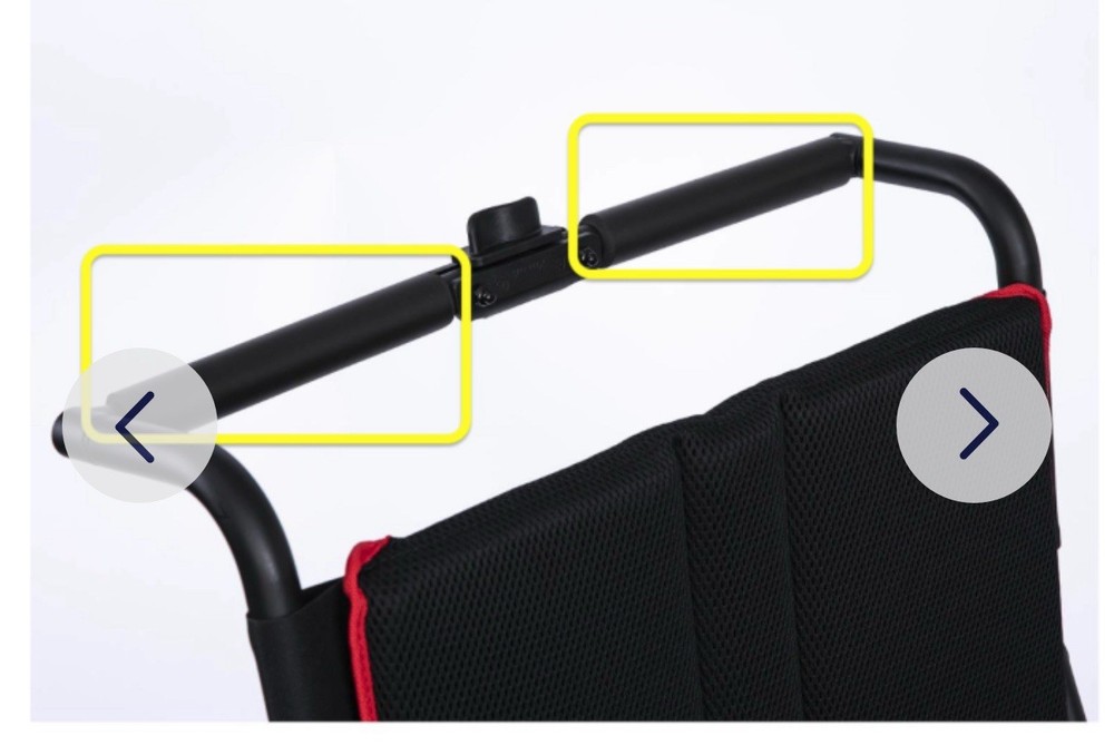 Complete Push Handle Bar Side with Foam Cover for Feather Power Chair