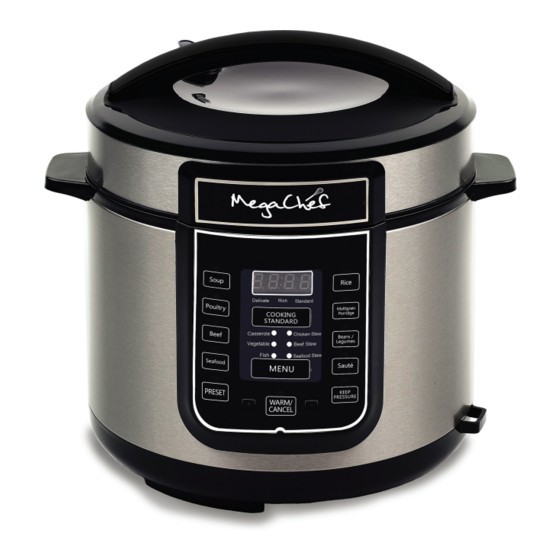 Megachef 8-Quart Digital Pressure Cooker – Steel, Black & Silver,Multi-Function