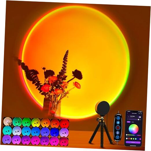 Sunset Lamp Projector Multicolor Changing LED Projection Lamp,Switch Button