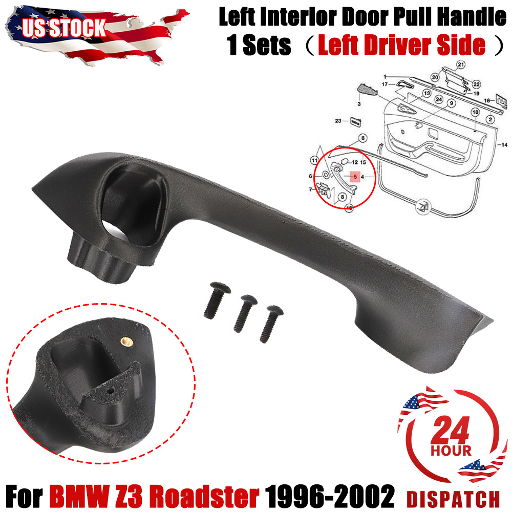 Left Driver Side For BMW Z3 Roadster 1996-2002 Interior Door Pull Handle Petg US