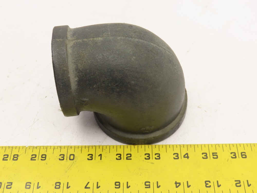 2-1/2" x 2" 90 Degree Reducing Elbow Schedule 40 Black Iron