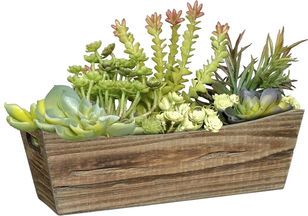 Wood Window Box - Handled Buffalo Brown