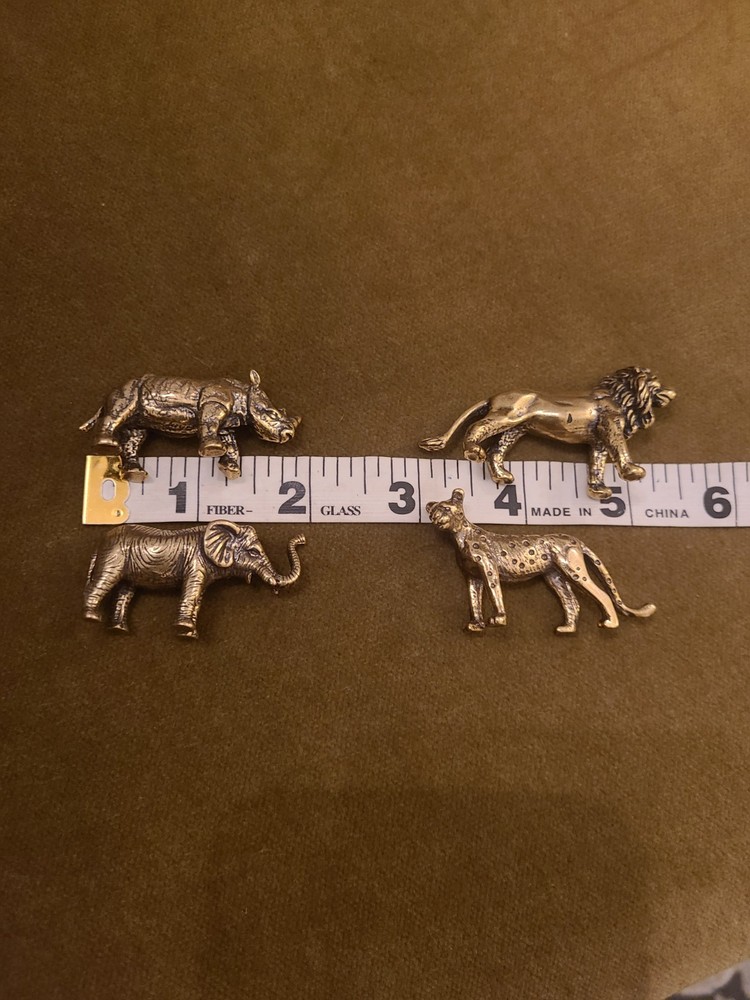 Brass Mini Animal Safari Set