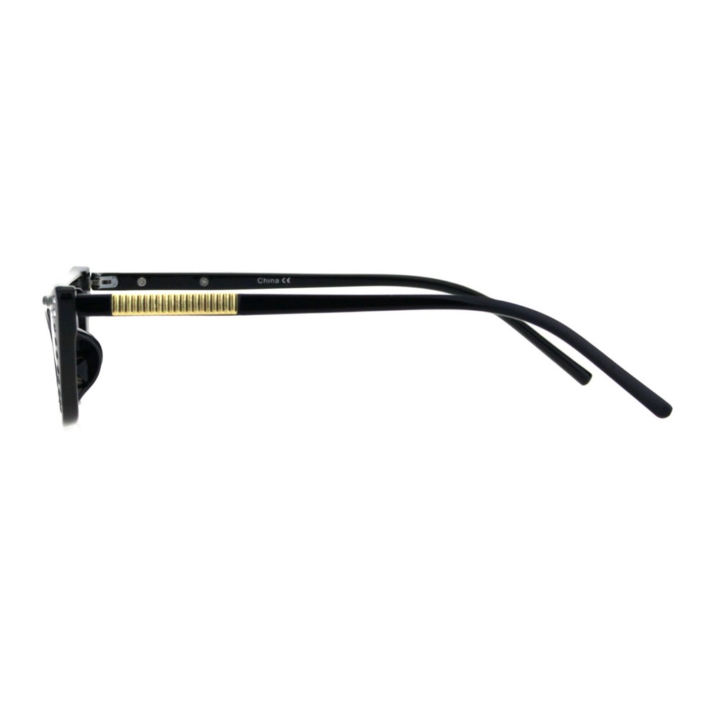 Women's Skinny Sunglasses Rhinestone Rectangular Cat Eye Frame UV400