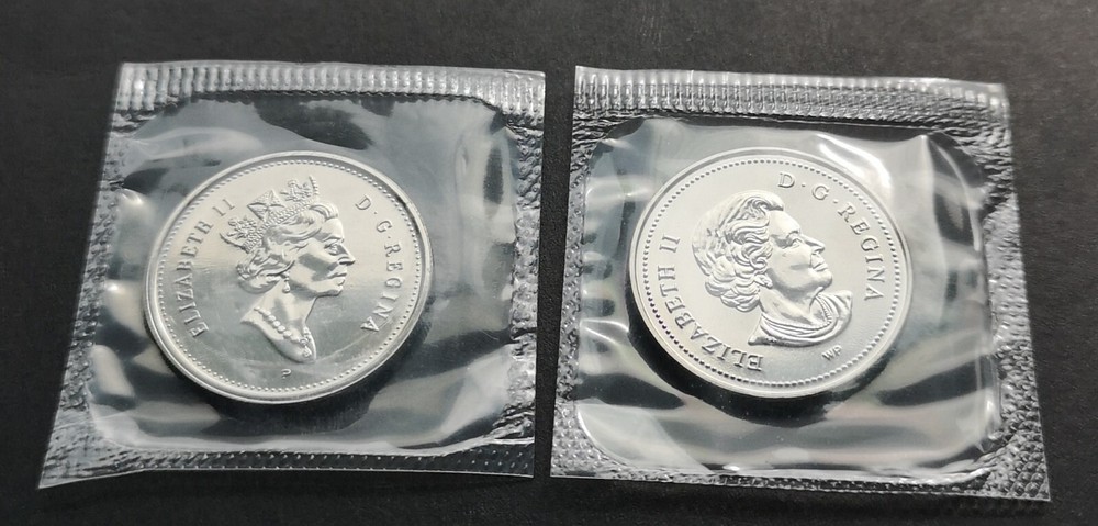 ***  CANADA  50  CENTS  COMBO  2003 P  &  2003 WP  ***  PROOF  LIKE  ***