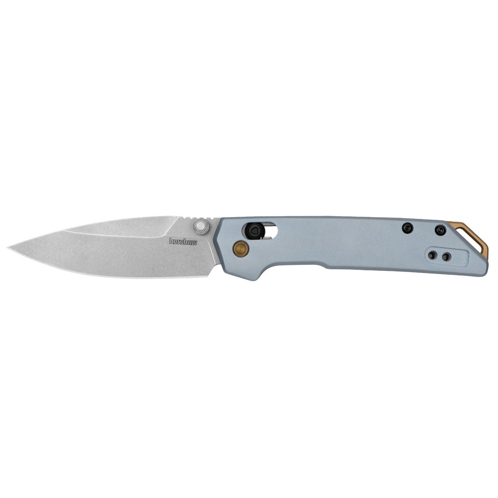 Kershaw 2051 Iridium EDC Mini 3" Folding Spear Point Plain Stonewashed D2 Steel