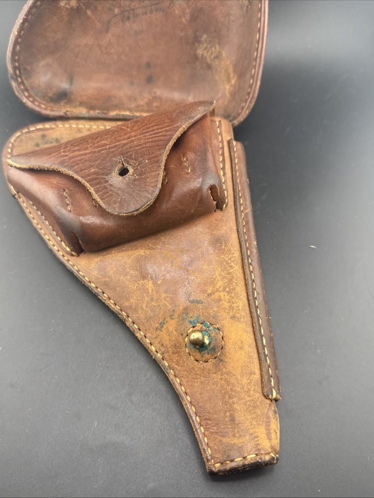 ORIGINAL WW2 JAPANESE TYPE 26 LEATHER HOLSTER *NAMED* WW2 BRING BACK