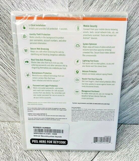 New - Webroot Secure Anywhere Internet Security 3 Devices for PC Mac Android iOS