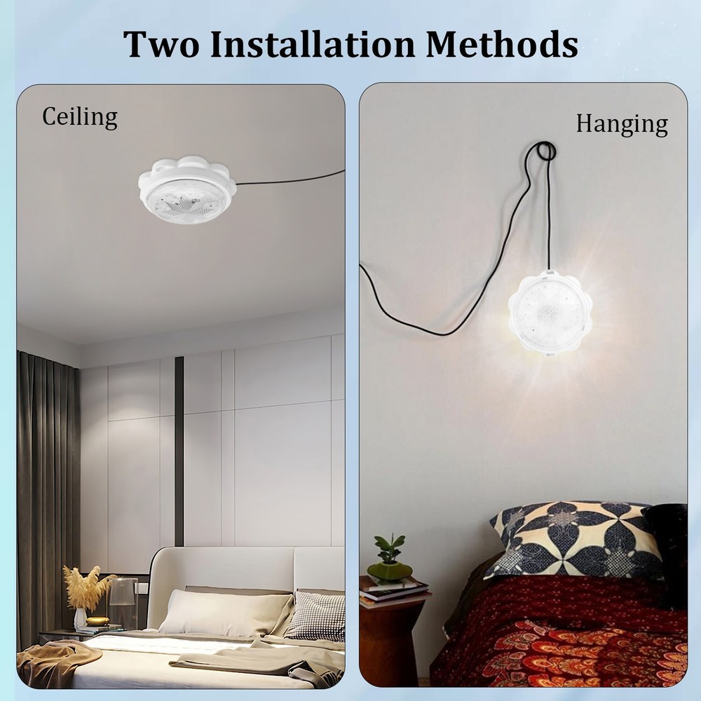 Solar LED Ceiling Light - Remote Control Pendant Lamp for Indoor & Garden Use