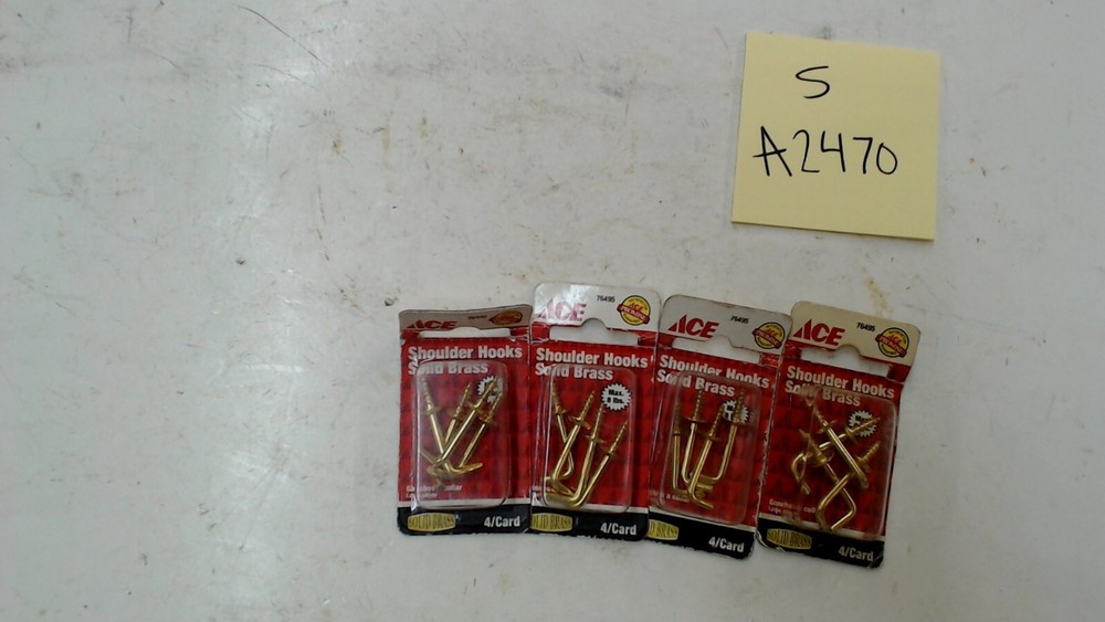 76495 Ace Shoulder Hooks Solid Brass