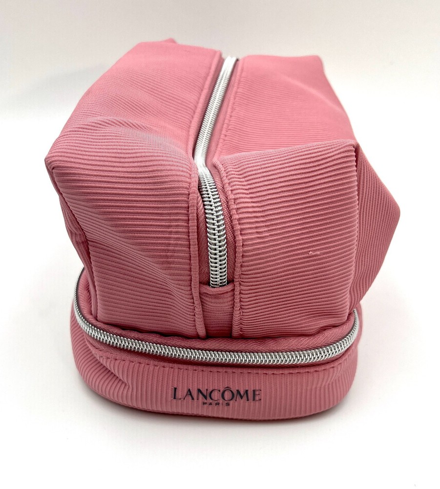 Lancome Double layer Compartment Makeup Bag ~ Rose Pink