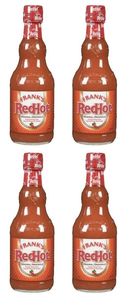 Frank's RedHot, Hot Sauce, Original, 354mL (Imported From Canada) (4 Pack)