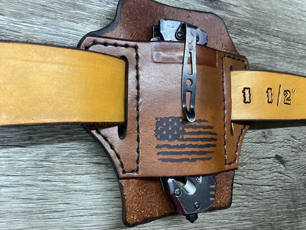 Leather Folding Clip Knife Sheath (Sheath Only)