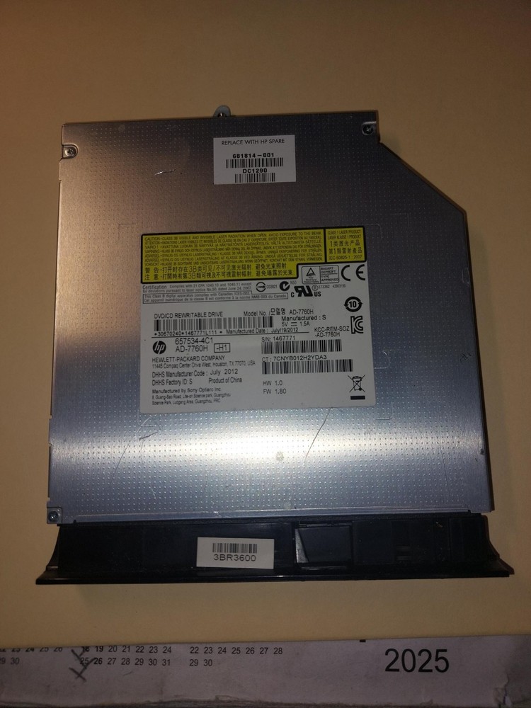 HP AD-7760H-H1 CD/DVD RE WRITABLE DRIVE - WORKING