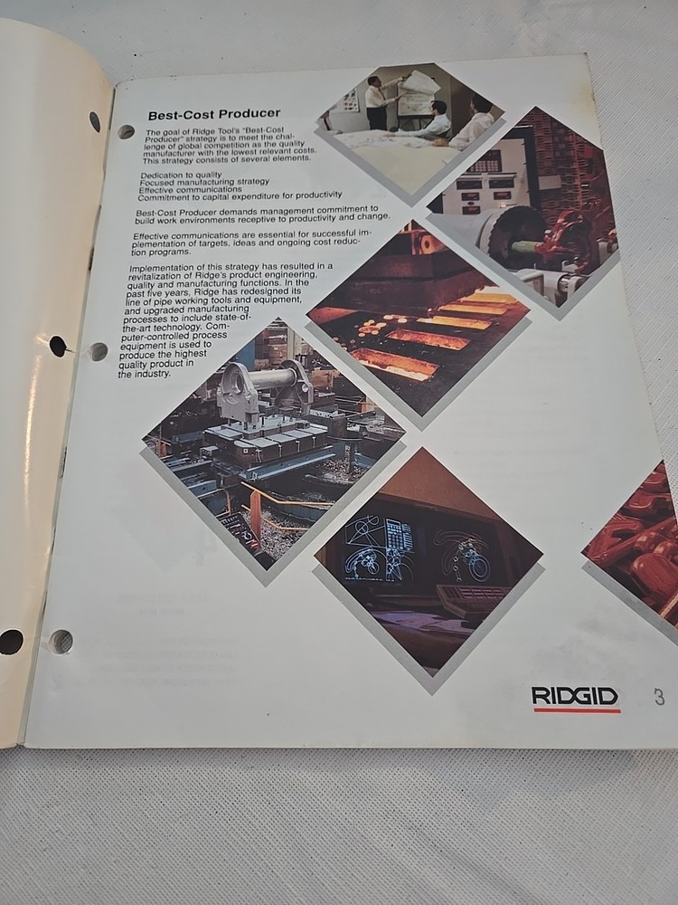 Ridgid Tool Catalog 1994 - 1995 No. RT-191 Pre-owned