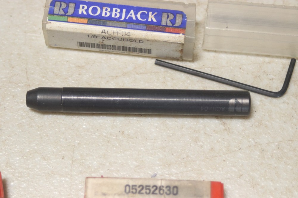 Robbjack Micro Boring Bar Holder & 6 Accupro Solid Carbide Boring Bars