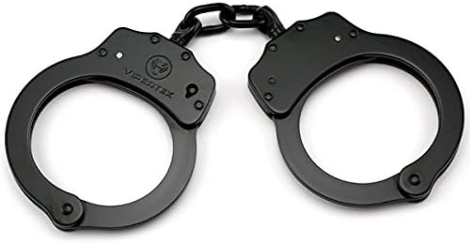 Dependable Double Lock Handcuffs for Professionals – Solid Black Steel Design