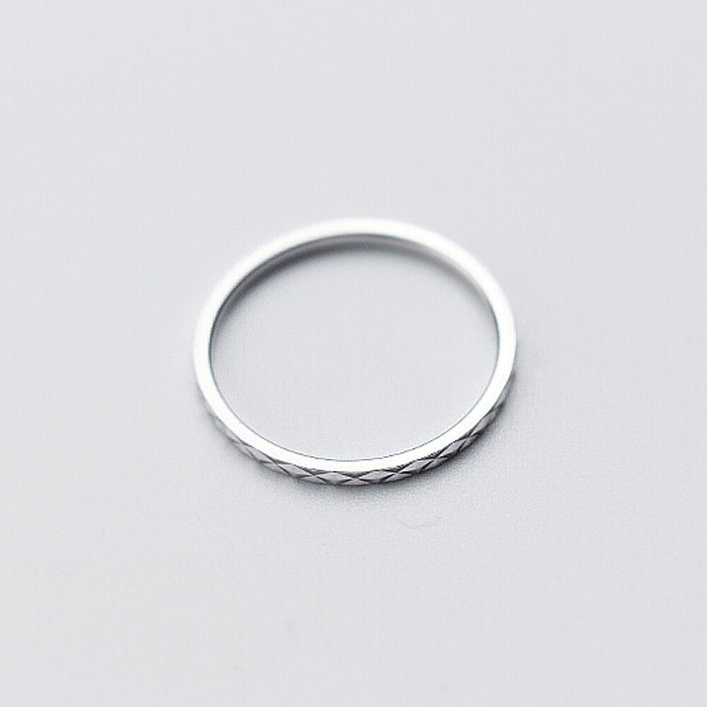 925 Sterling Silver Bling Dainty Thin Band Knuckle Midi Ring Stackable A3226