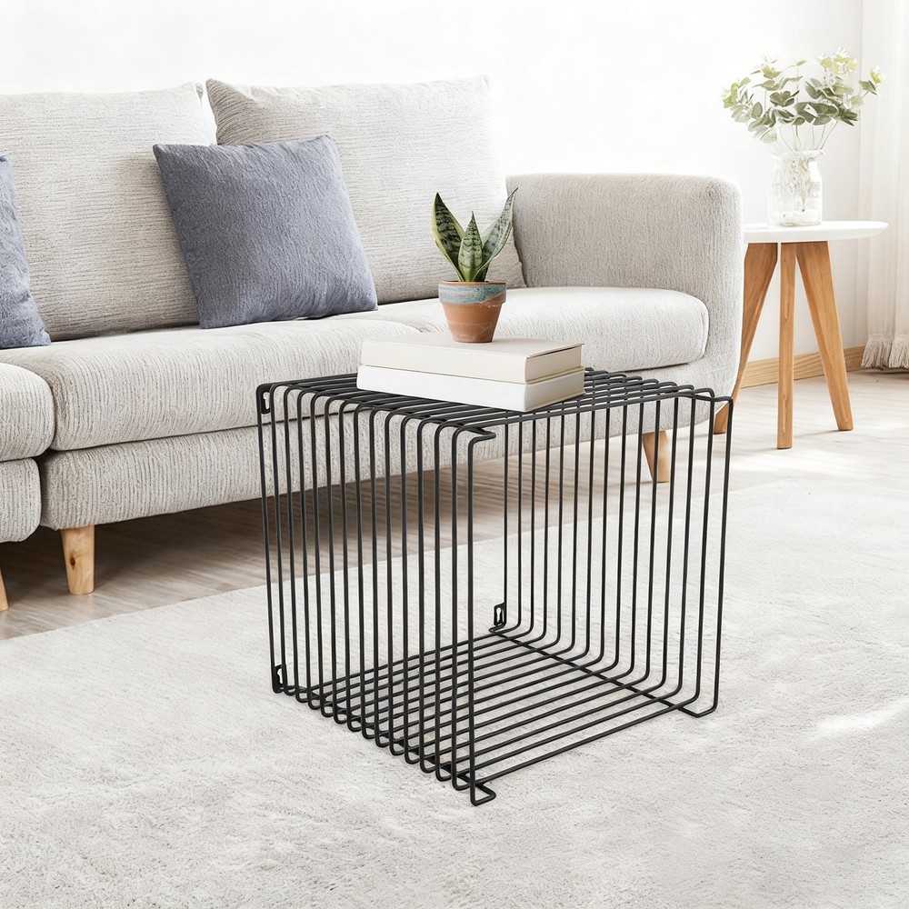 Iron Multi-Purpose Side TableSquare Side Table  Square Cage End Table