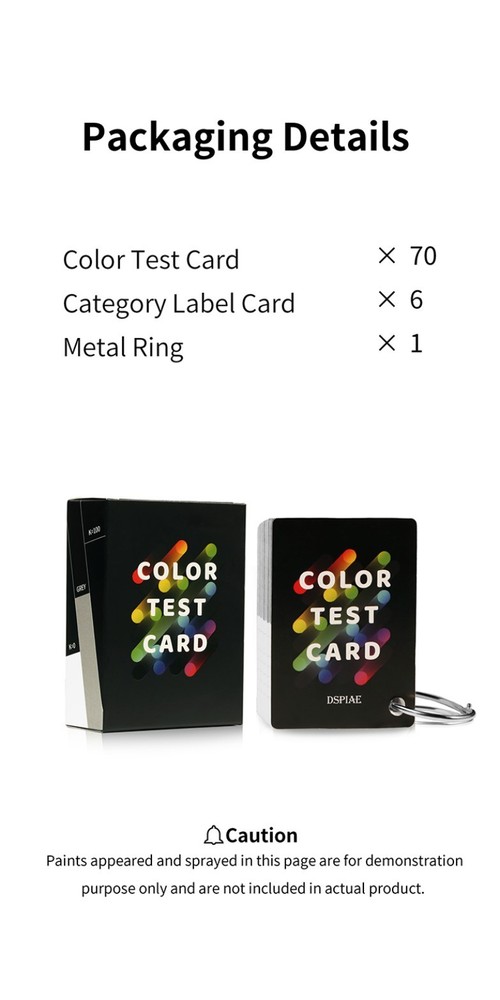 DSPIAE: Color Test Cards - CC-01 - Model Paint Mix Notes x70